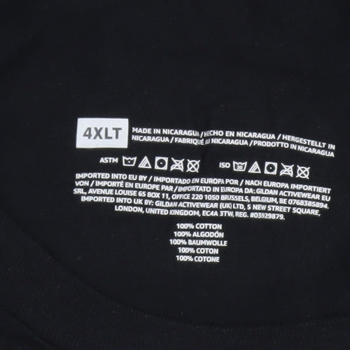 Gildan Men's Black Funny Gym T-Shirt 4XLT Relaxed
