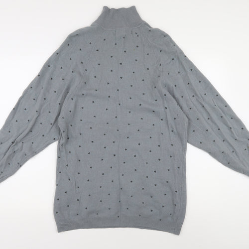 Honey Women's Grey Wool Pullover Jumper One Size