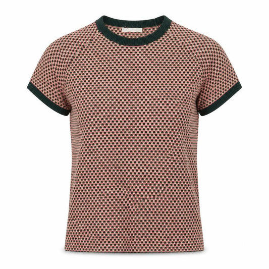 Front view of ASOS Women's Multicoloured S Ringer T-Shirt, Casual, Knit
