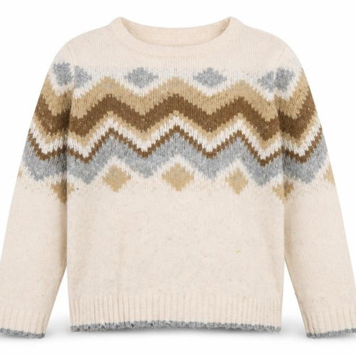 Fat Face Women’s Beige Geometric Knit Sweater UK 12