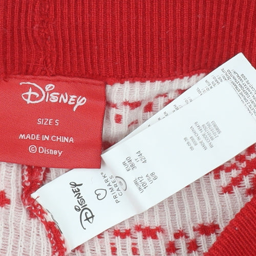 Disney Boys Red Mickey Fair Isle Pyjama Pants - Size S
