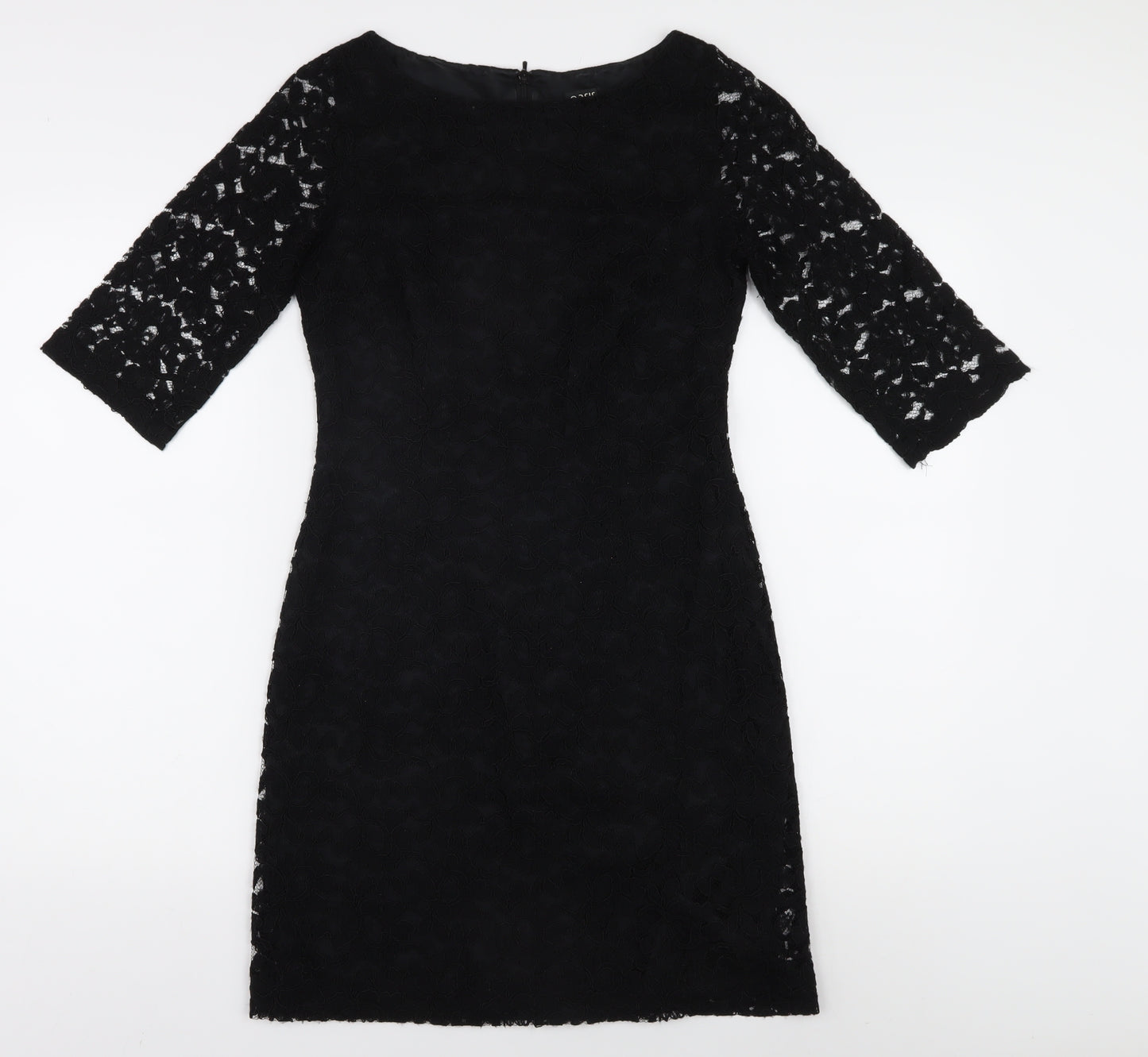 Oasis Women's Black Knee-Length Sheath Dress, Size 8