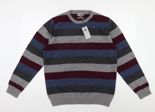 Marks and Spencer Men's Multicoloured Striped Pullover L