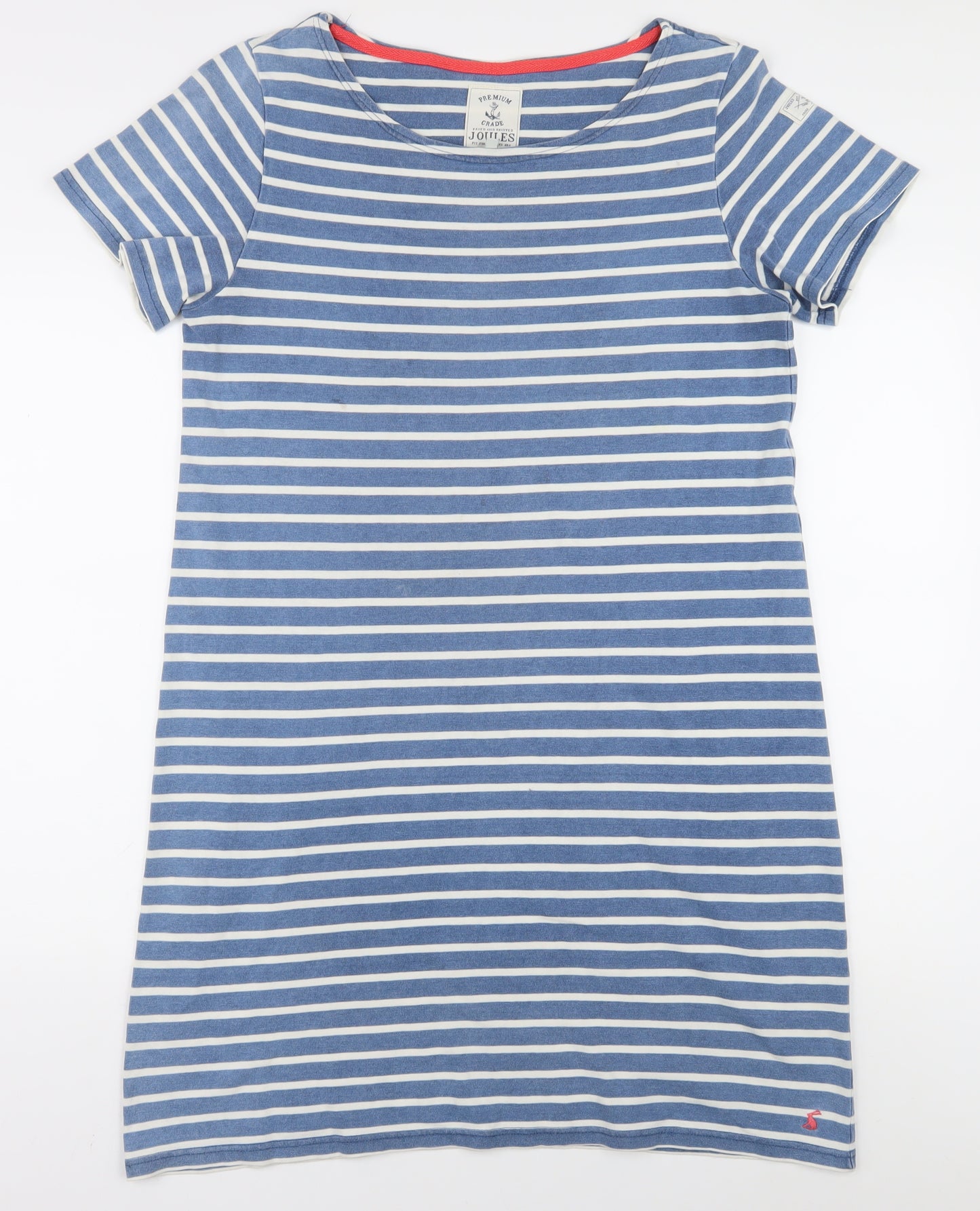Joules Women's Blue Striped T-Shirt Dress Size 16