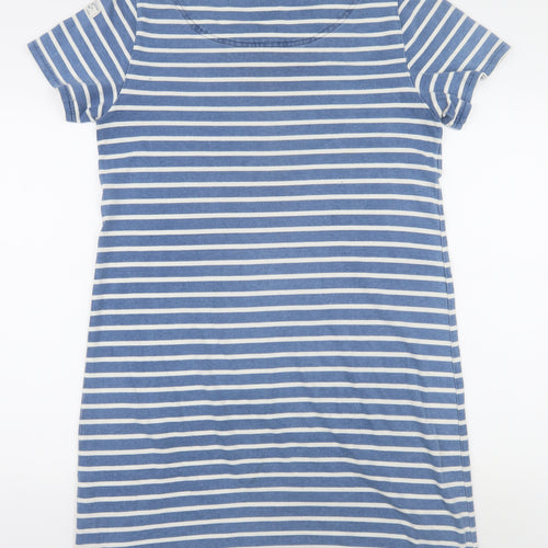 Joules Women's Blue Striped T-Shirt Dress Size 16