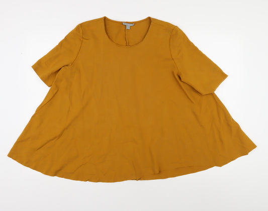 COS Women's Yellow Tunic Blouse, Size 12, Relaxed Jersey