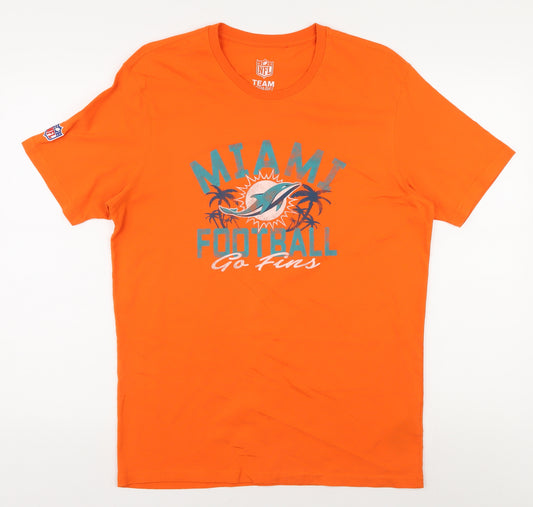 NFL Men's Orange Miami Dolphins M T-Shirt