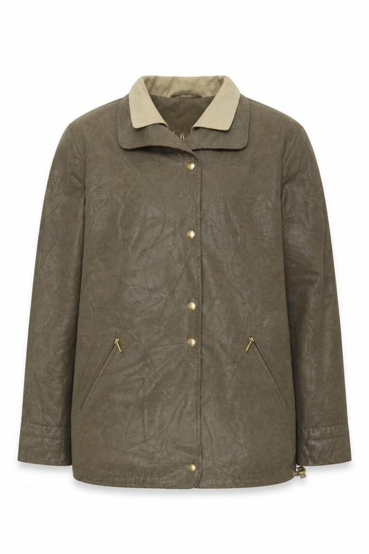Front view of Baronia Women's Green Classic Jacket, size 12, Very Good