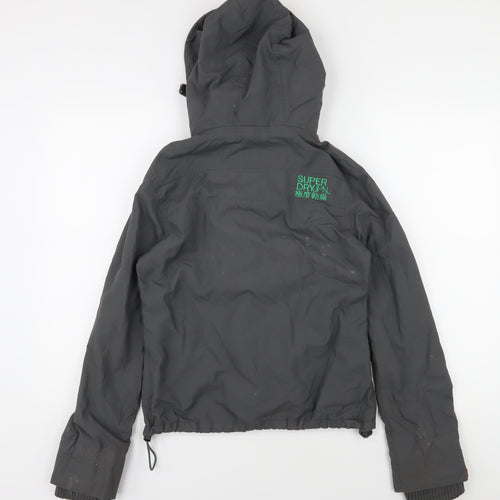 Superdry Men's Grey Hooded Windbreaker Jacket Small