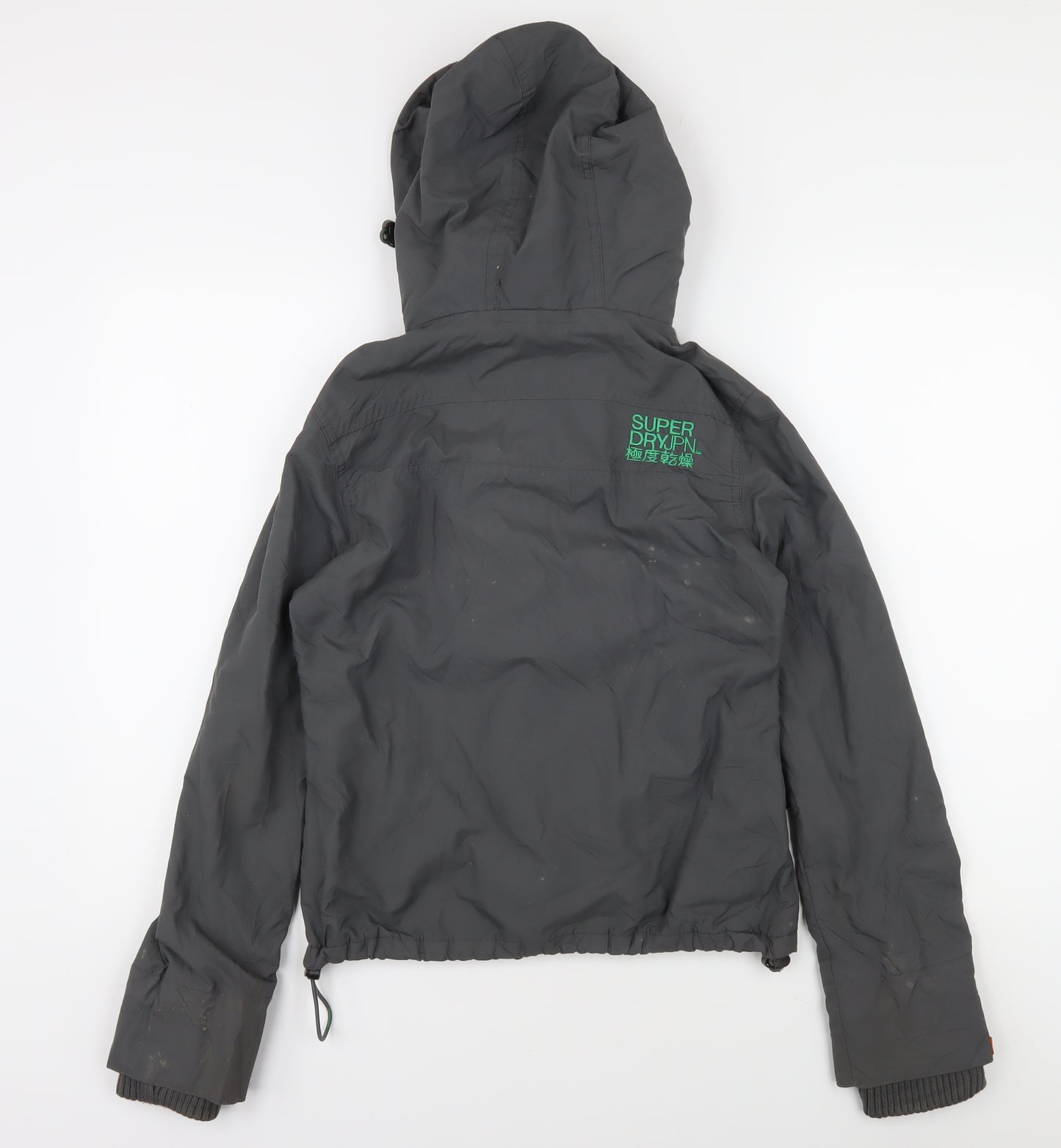 Superdry Men's Grey Hooded Windbreaker Jacket Small