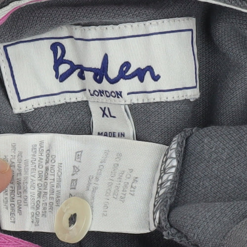 Boden Men's Grey XL Polo Shirt Short Sleeve Casual