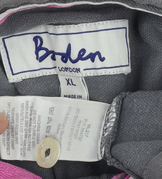 Boden Men's Grey XL Polo Shirt Short Sleeve Casual