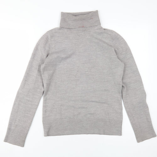 French Connection Women's Grey Roll Neck Jumper M
