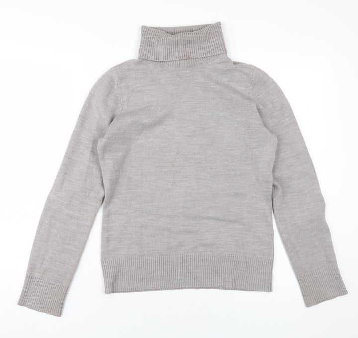 French Connection Women's Grey Roll Neck Jumper M