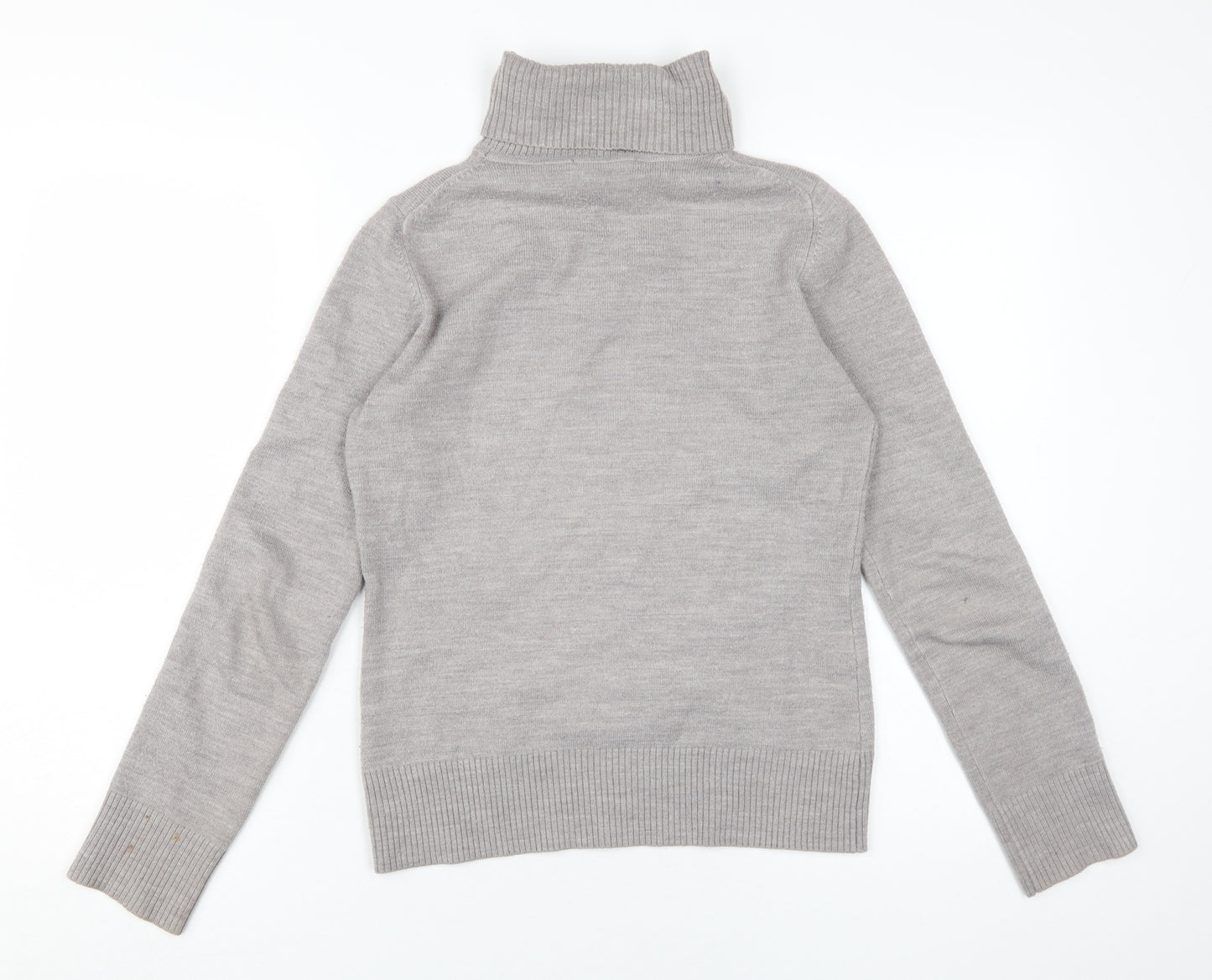 French Connection Women's Grey Roll Neck Jumper M