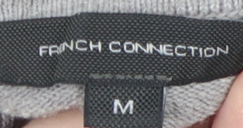 French Connection Women's Grey Roll Neck Jumper M