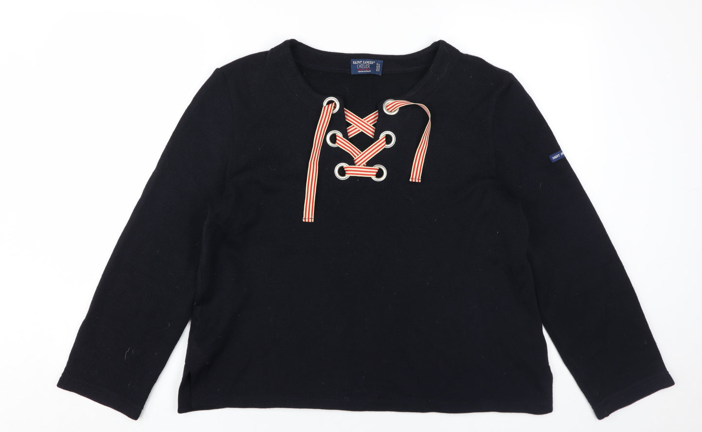 Saint James Women's Black Pullover Jumper Size 14
