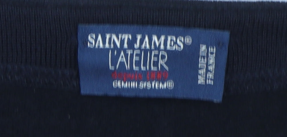 Saint James Women's Black Pullover Jumper Size 14