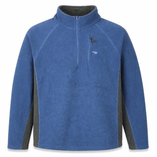Mountainlife Men's Blue XL Fleece 1/4 Zip Sweatshirt