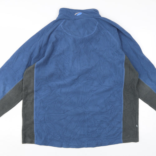 Mountainlife Men's Blue XL Fleece 1/4 Zip Sweatshirt