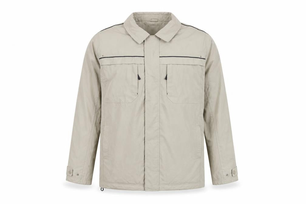 Front view of Paul Berman Men's Beige Polyester Jacket XL