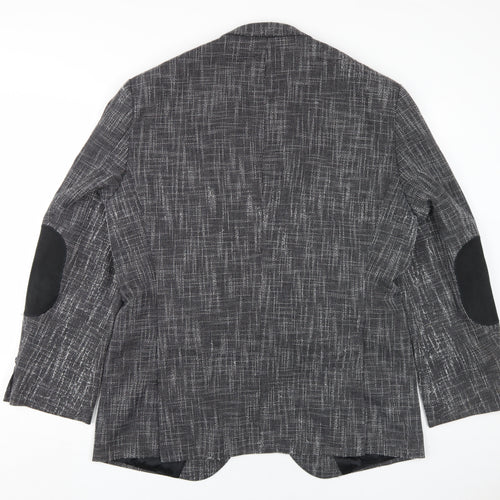 Hugo Boss Men's Grey Check Blazer, Size 44R, Regular Fit