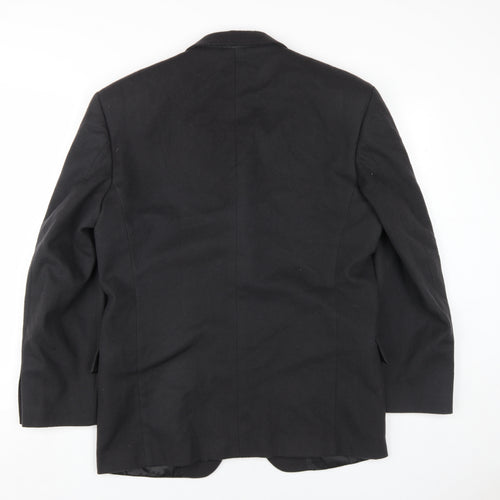 Aragona Men's Black Wool Cashmere Blazer Size 38R