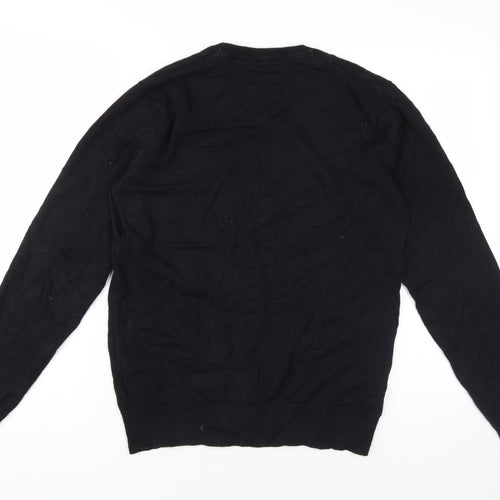 Brave Soul Men's Black Cotton Pullover Jumper M