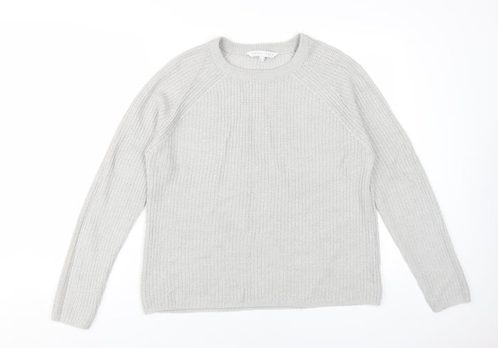 Amara Reya Women's Grey Acrylic Pullover Jumper L