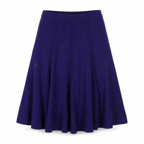 East Women’s Purple Flare Skirt, Size 12, Wool