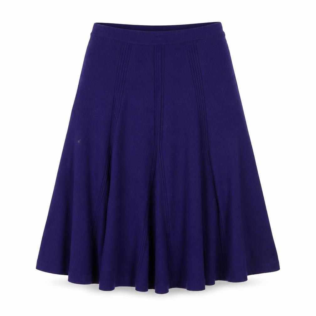 East Women’s Purple Flare Skirt, Size 12, Wool