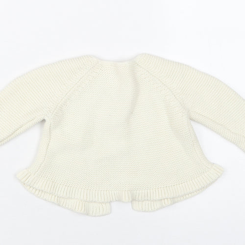 Next Unisex Baby Ivory Cardigan 6-9 Months Cotton Button