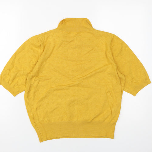 Louche Yellow Collared Polo Top - Women's Size 14