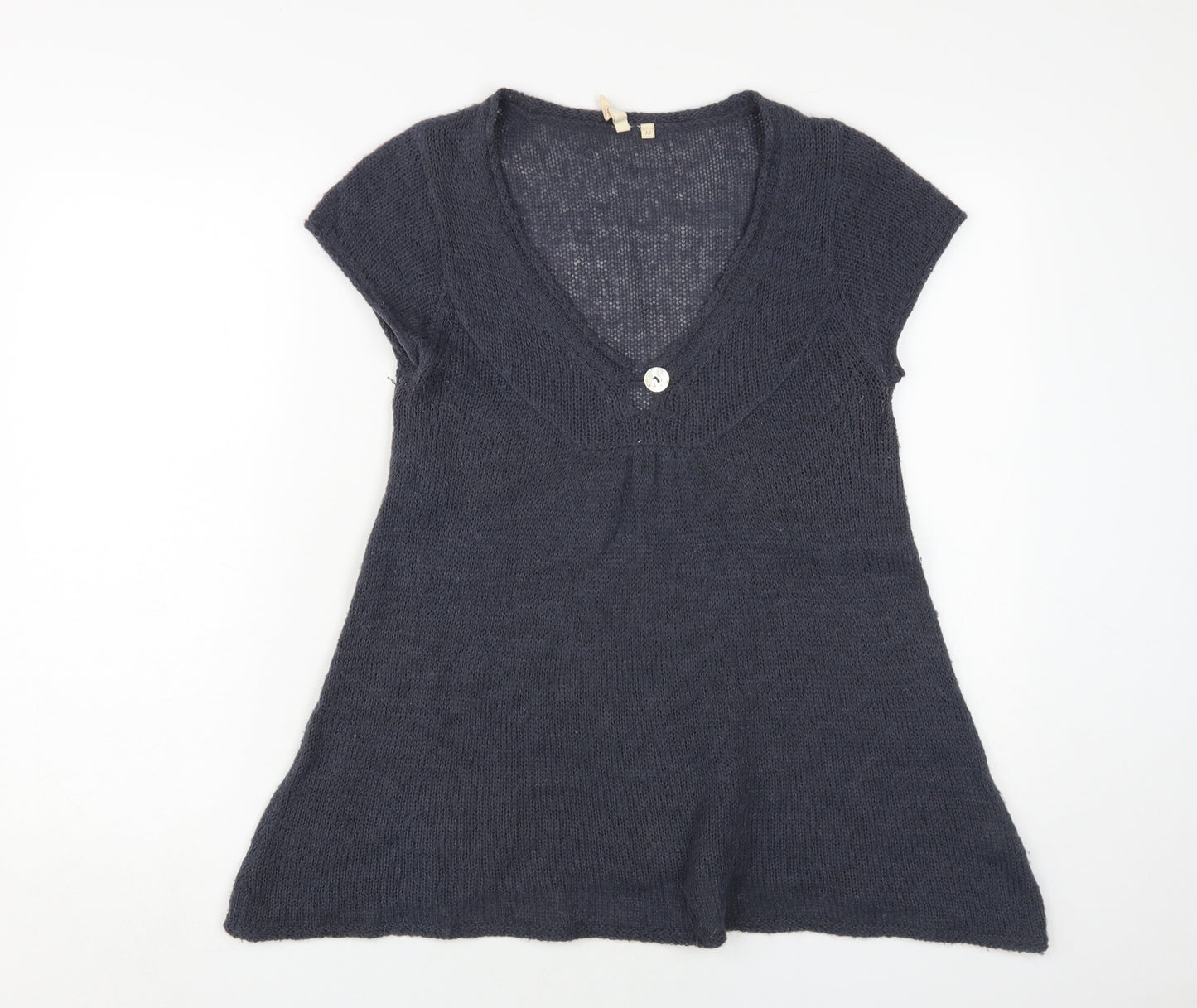 White Stuff Women's Blue V-Neck Pullover Jumper Size 12