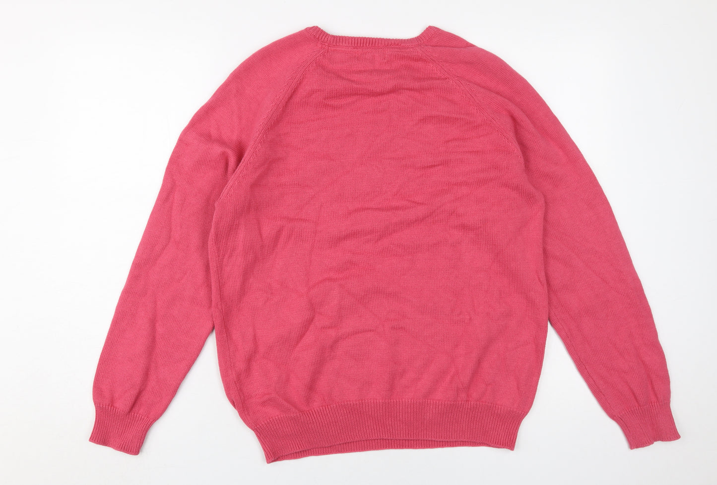 Cotton Traders Women's Pink Crew Neck Pullover Jumper Size 14