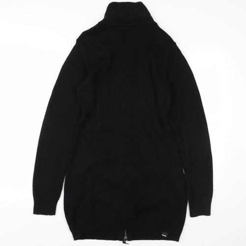 Bench Women's Black Long Knit Coat Size L Casual