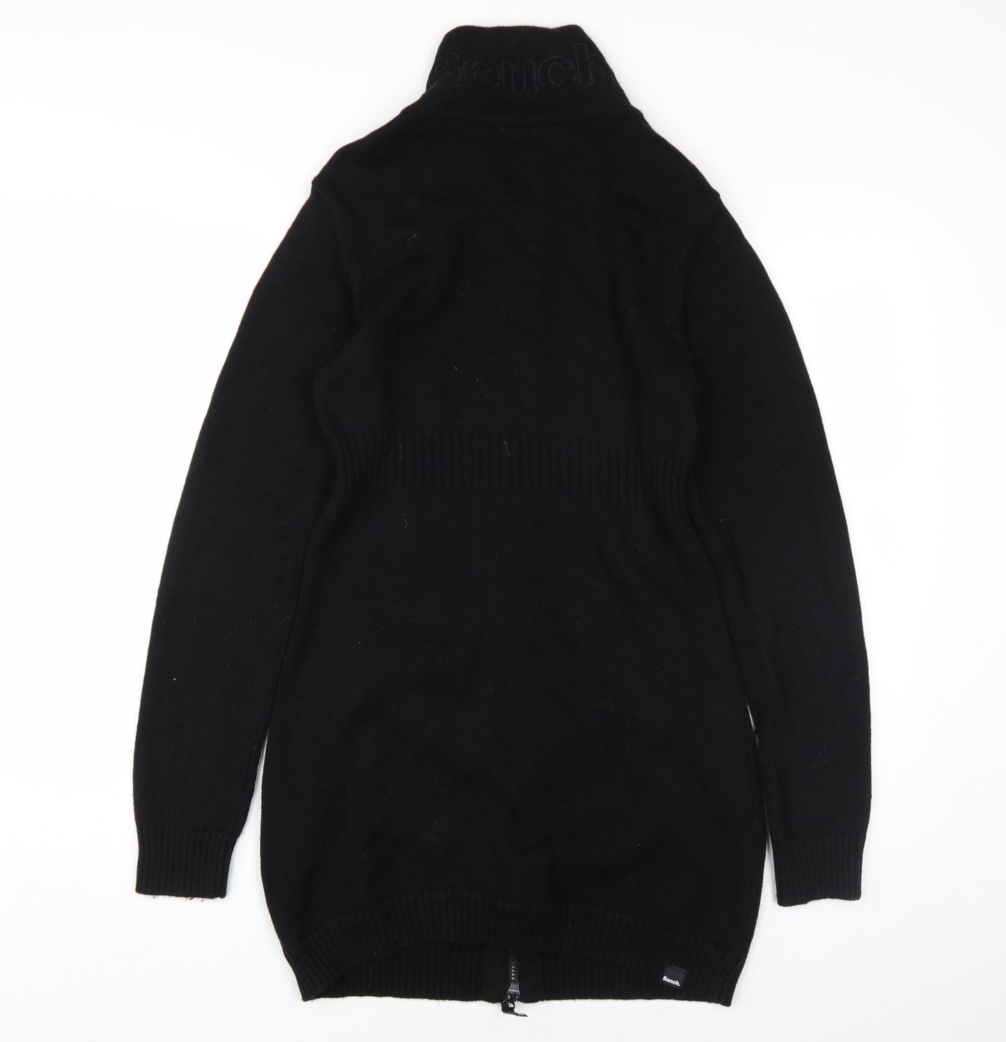 Bench Women's Black Long Knit Coat Size L Casual