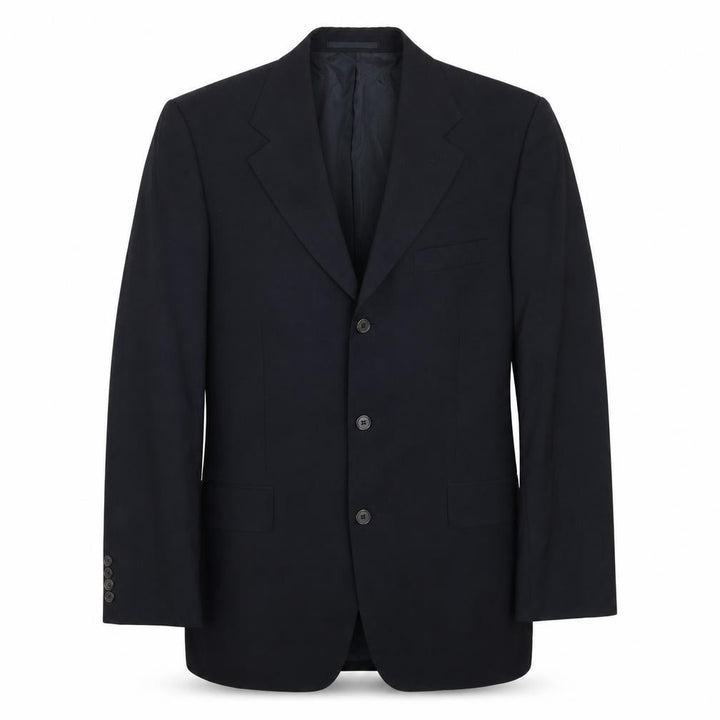 Hugo Boss Men's Black Wool Blazer, Size 40L, Formal Attire