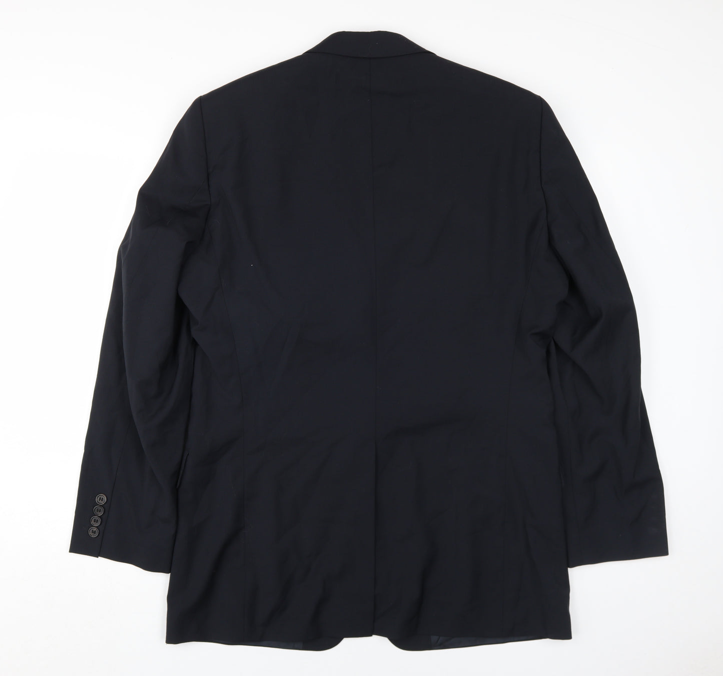 Hugo Boss Men's Black Wool Blazer, Size 40L, Formal Attire