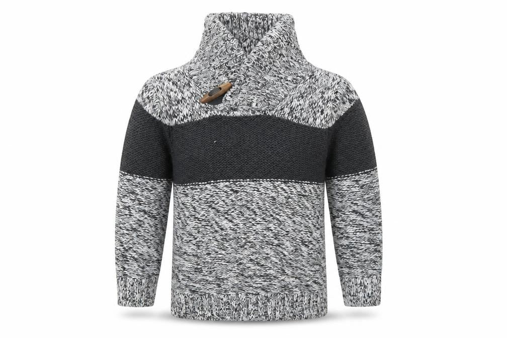 Front view of Baby Gap boys’ grey colourblock jumper 3 years