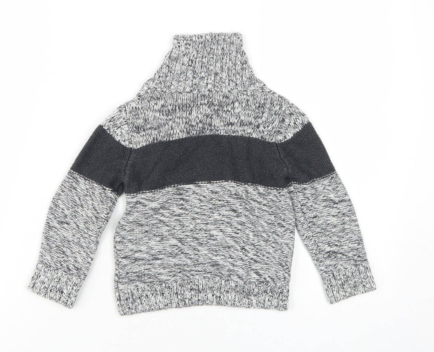 babyGap Boys Grey Colourblock Pullover Jumper 3 Years