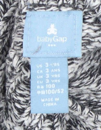 babyGap Boys Grey Colourblock Pullover Jumper 3 Years