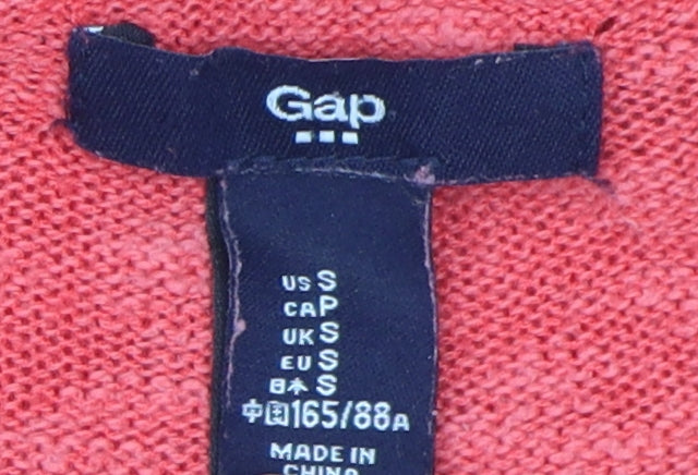 Gap Women's Red Cardigan S Cotton Viscose