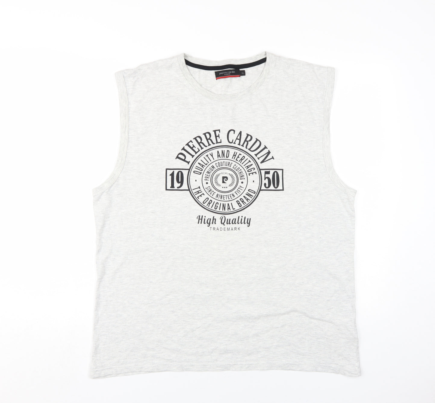 Pierre Cardin Men’s Grey Sleeveless T-Shirt XL