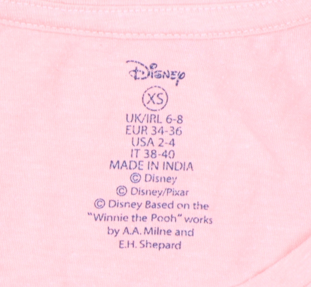 Disney Women's Pink XS Stitch T-Shirt