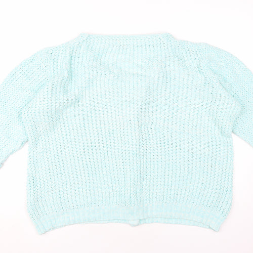 Damart Women's Blue XL Cardigan, V-Neck, 100% Cotton