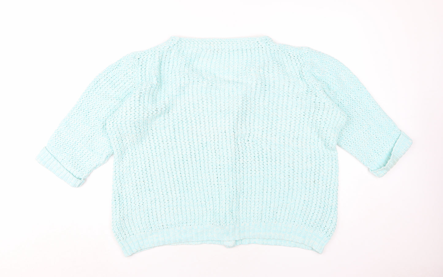 Damart Women's Blue XL Cardigan, V-Neck, 100% Cotton