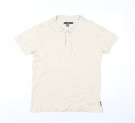 French Connection Men's Beige Polo M Cotton Casual