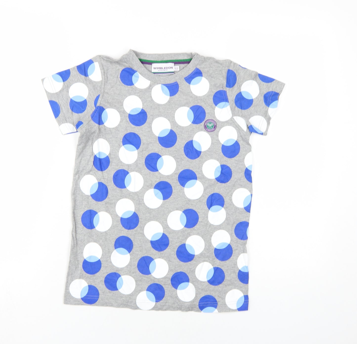 Wimbledon Kids Grey Polka Dot T-Shirt 8-10 Years