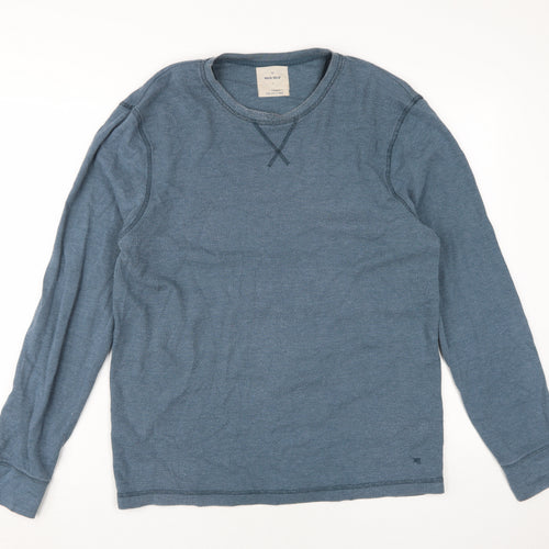 White Stuff Men's Blue Long Sleeve Crew Neck T-Shirt